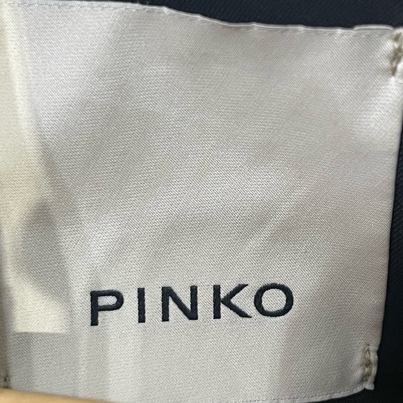 Pinko Black Coat with stripes on the sides - Size 6 - Picture 4 of 7